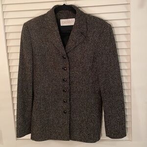 Genny by Gianni Versace Flecked Wool Blend ButtonDown Vintage Jacket